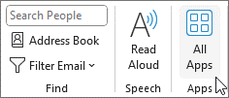 Screenshot of Get-Add-Ins Button in Microsoft Outlook