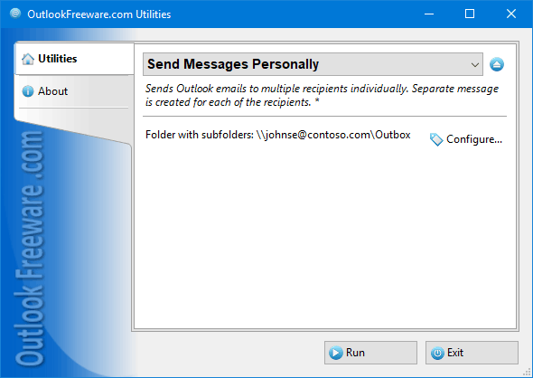 Screenshot of Outlook Freeware
