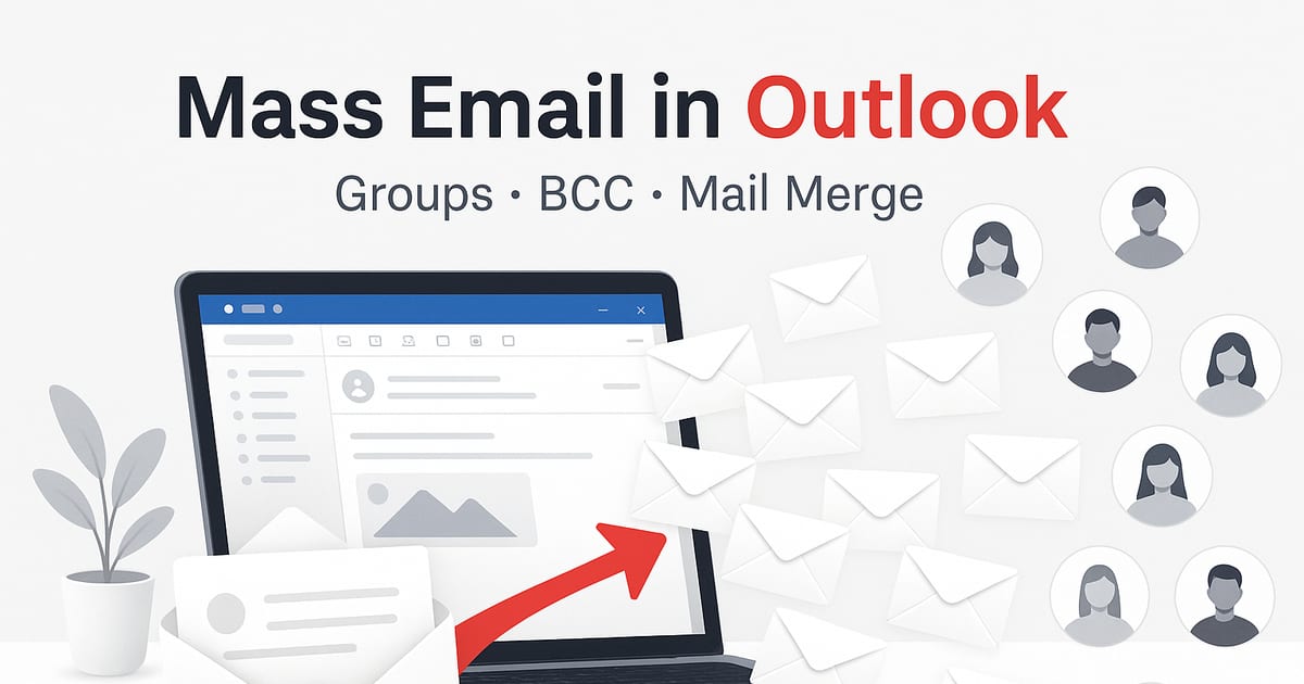 How to Send a Mass Email in Outlook: 3 Ways Compared