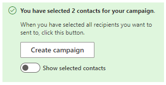 Create campaign from contacts